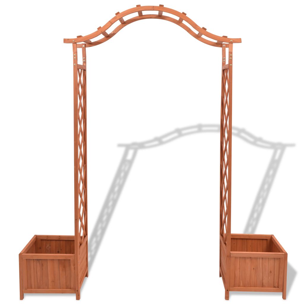 vidaXL Pergola Garden Arch Pergola Trellis with Planters for Outdoor Patio-1