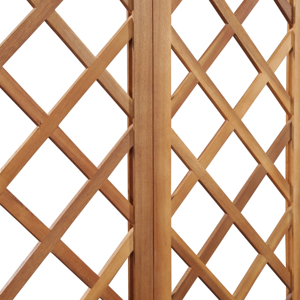 vidaXL Garden Planter with Bench and Trellis Solid Acacia Wood-3