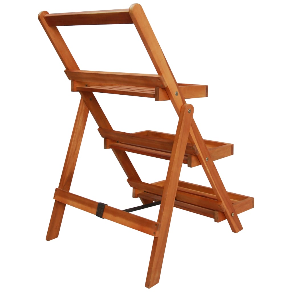 vidaXL 3-Tier Plant Stand 19.7"x24.8"x31.5" Solid Acacia Wood-2