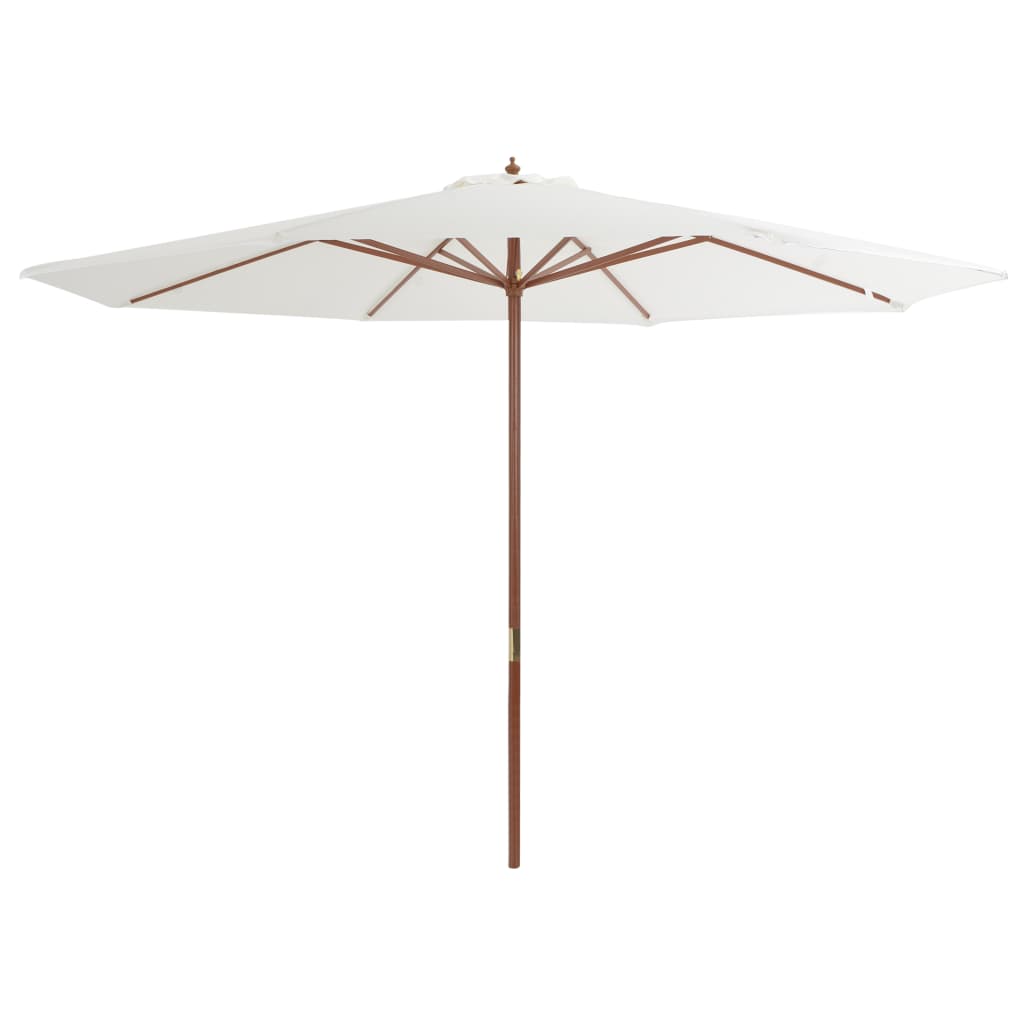 vidaXL Outdoor Umbrella Parasol Patio Sunshade Sun Shelter Bamboo and Wood-3
