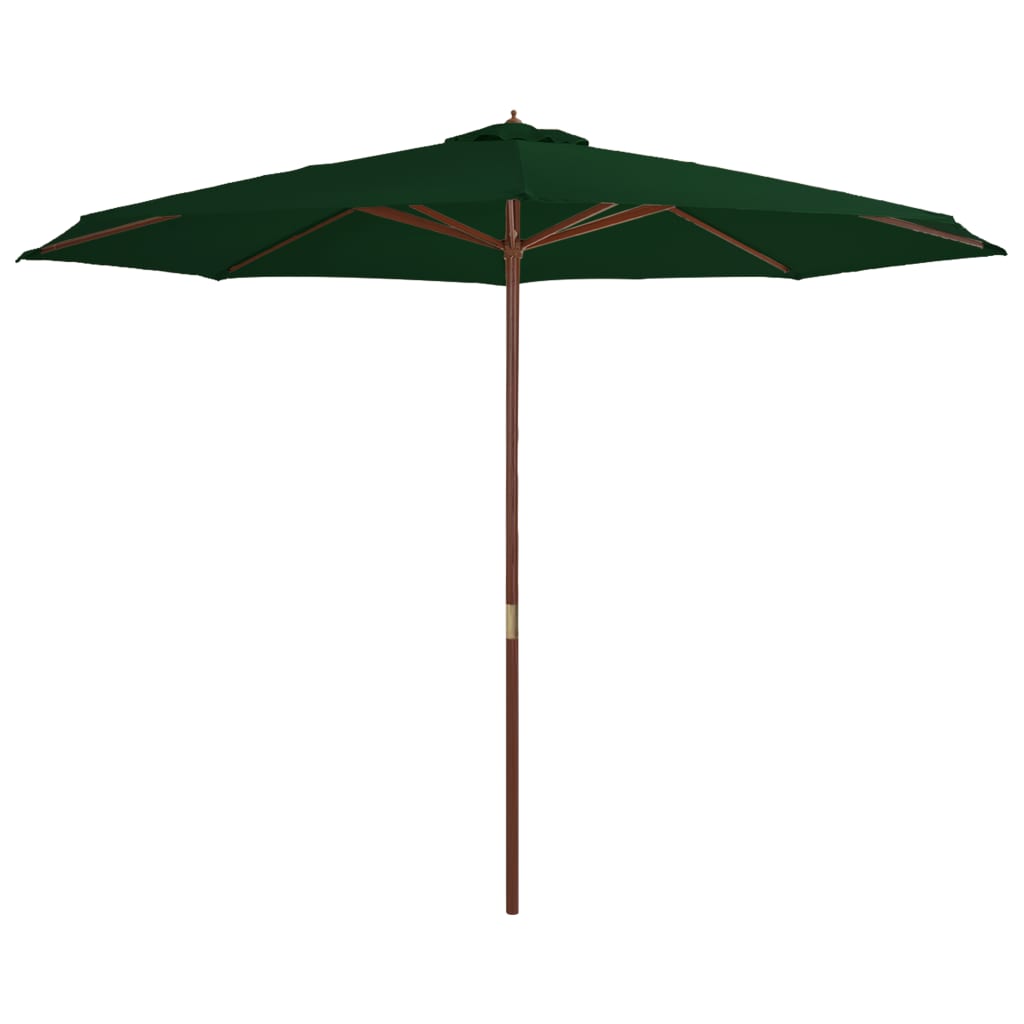 vidaXL Outdoor Umbrella Parasol Patio Sunshade Sun Shelter Bamboo and Wood-8