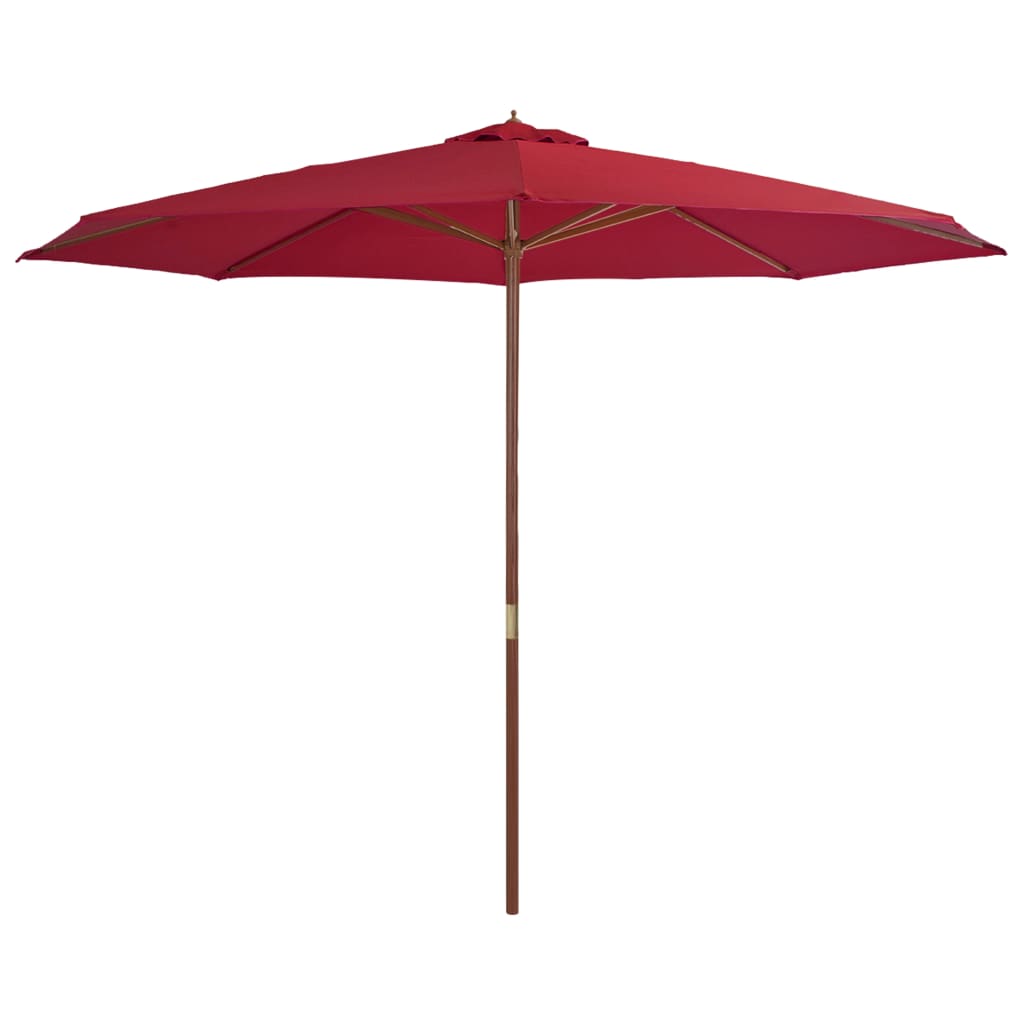 vidaXL Outdoor Umbrella Parasol Patio Sunshade Sun Shelter Bamboo and Wood-9