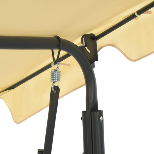 vidaXL Patio Swing Chair Outdoor Bench with Canopy and Cushion Swing Seat-0