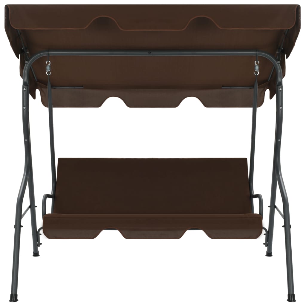 vidaXL Patio Swing Chair Outdoor Bench with Canopy and Cushion Swing Seat-13