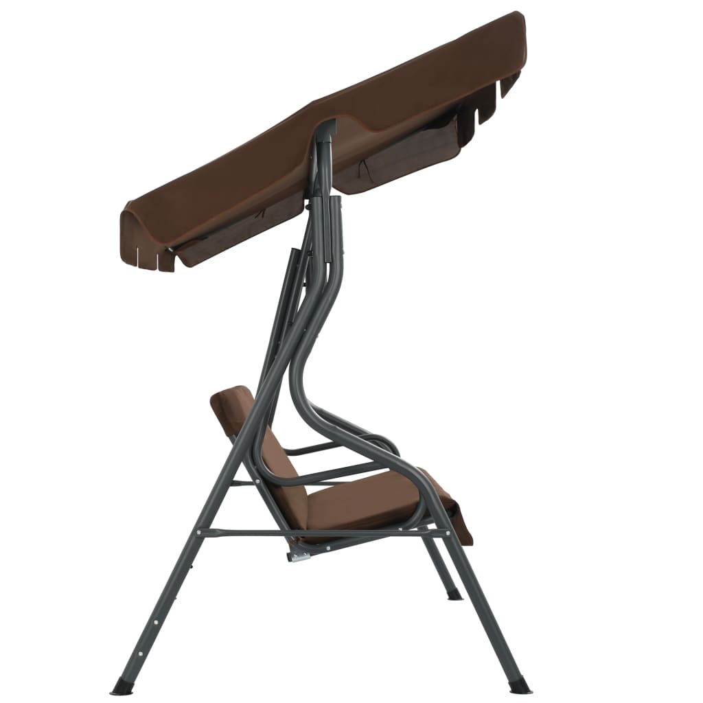 vidaXL Patio Swing Chair Outdoor Bench with Canopy and Cushion Swing Seat-14
