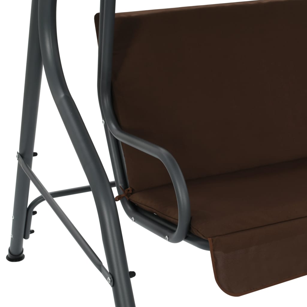 vidaXL Patio Swing Chair Outdoor Bench with Canopy and Cushion Swing Seat-1