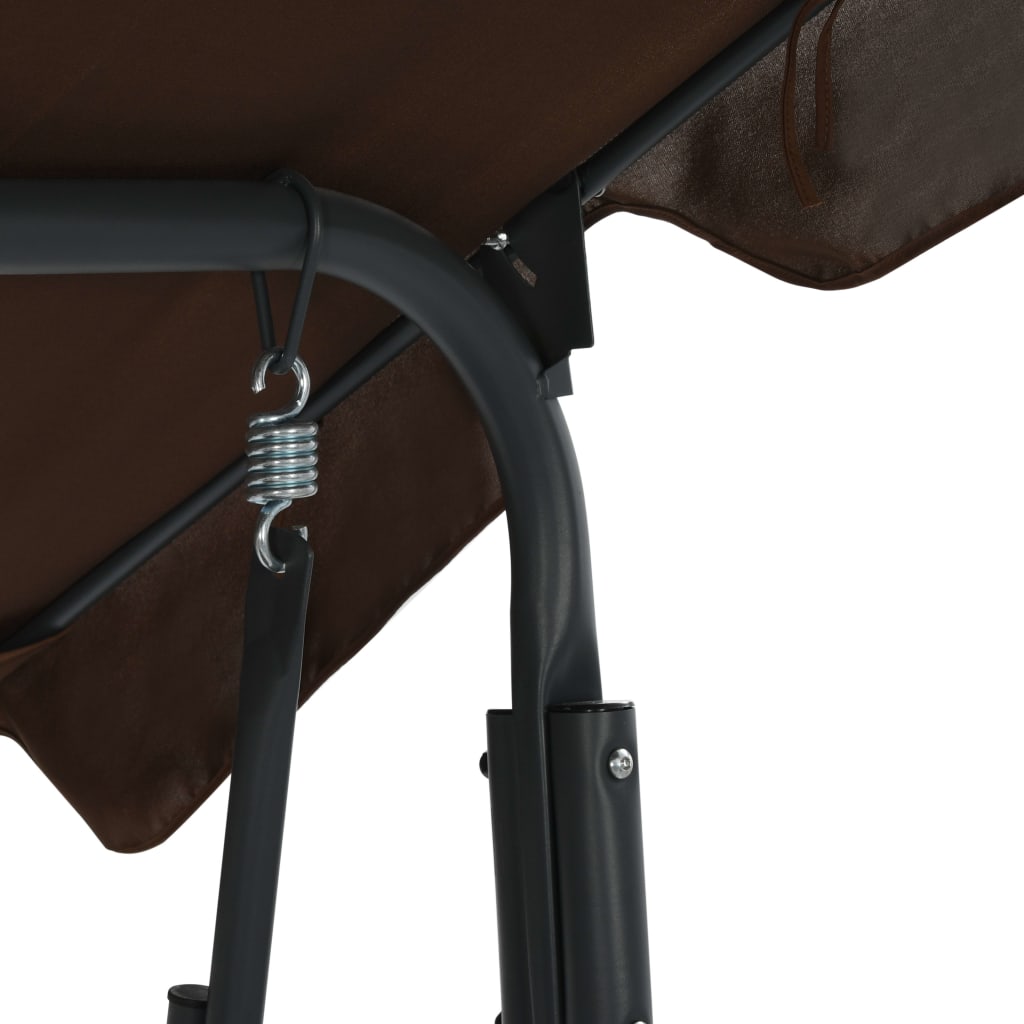 vidaXL Patio Swing Chair Outdoor Bench with Canopy and Cushion Swing Seat-2