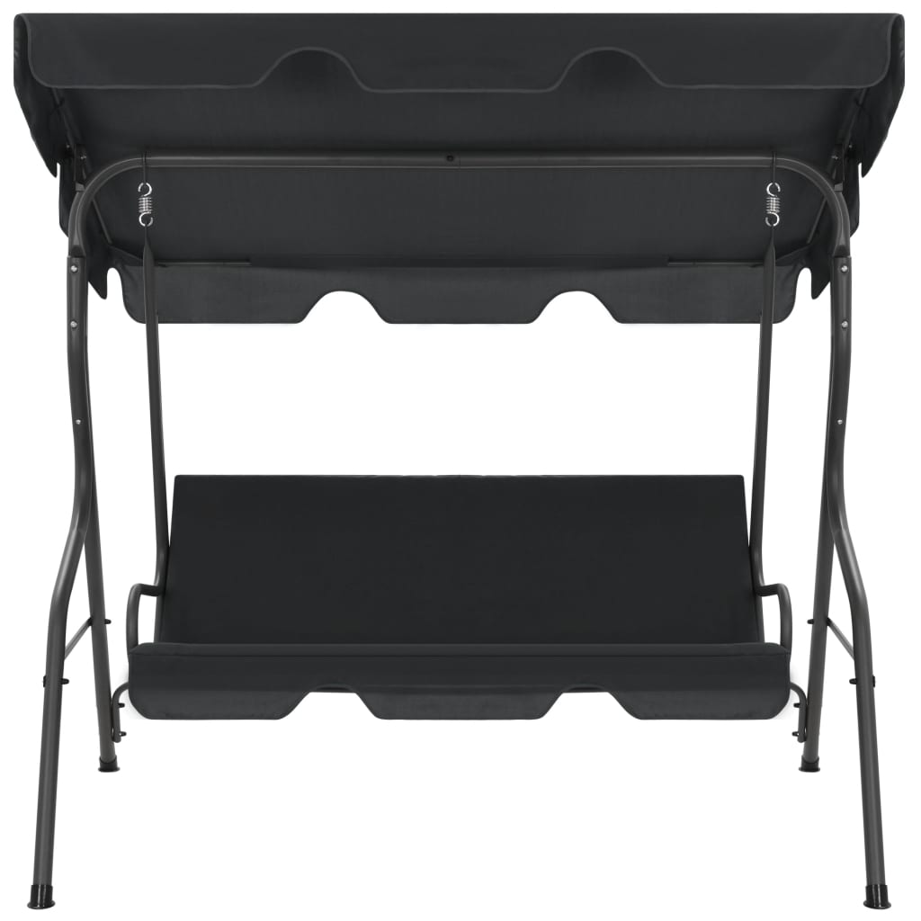 vidaXL Patio Swing Chair Outdoor Bench with Canopy and Cushion Swing Seat-16