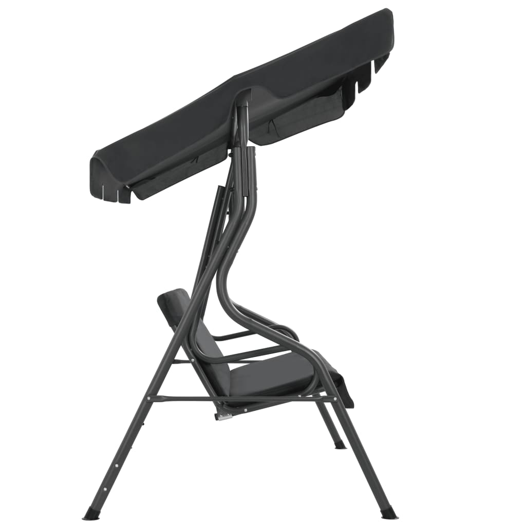 vidaXL Patio Swing Chair Outdoor Bench with Canopy and Cushion Swing Seat-17