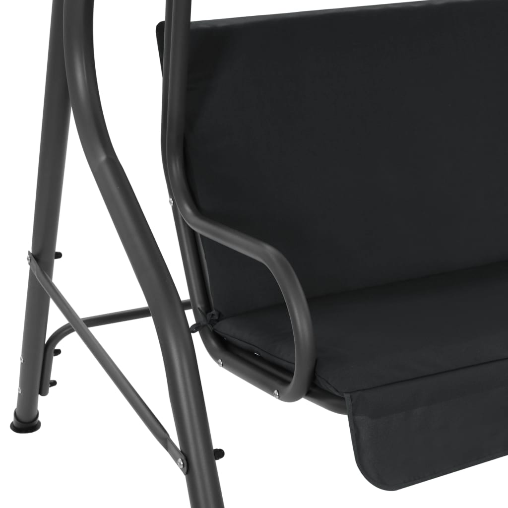 vidaXL Patio Swing Chair Outdoor Bench with Canopy and Cushion Swing Seat-3