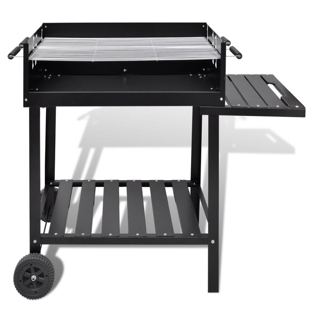 vidaXL BBQ Stand Charcoal Barbecue 2 Wheels-1