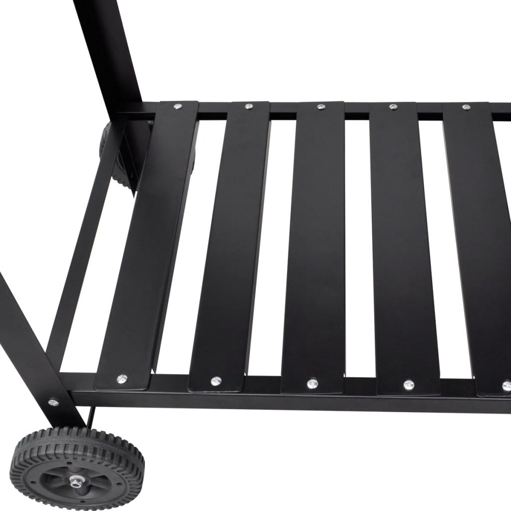 vidaXL BBQ Stand Charcoal Barbecue 2 Wheels-2