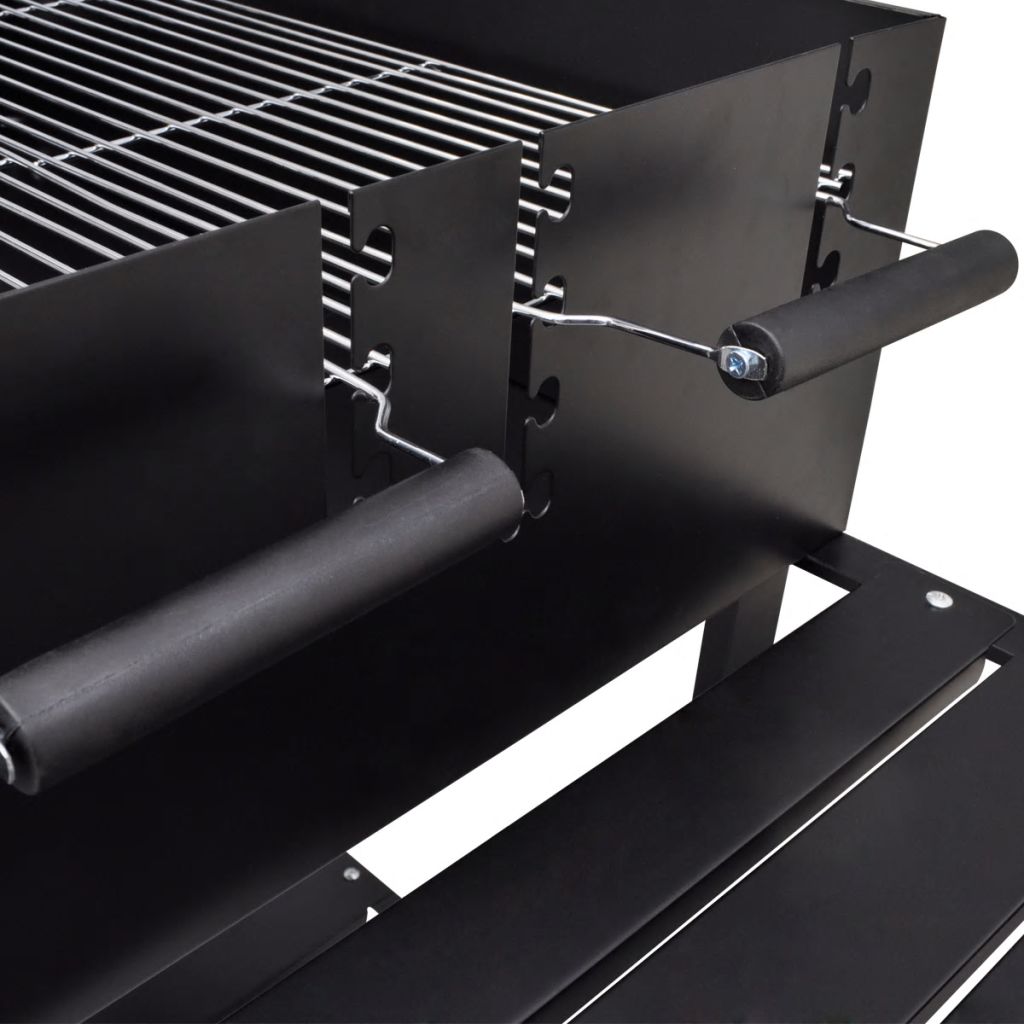 vidaXL BBQ Stand Charcoal Barbecue 2 Wheels-3