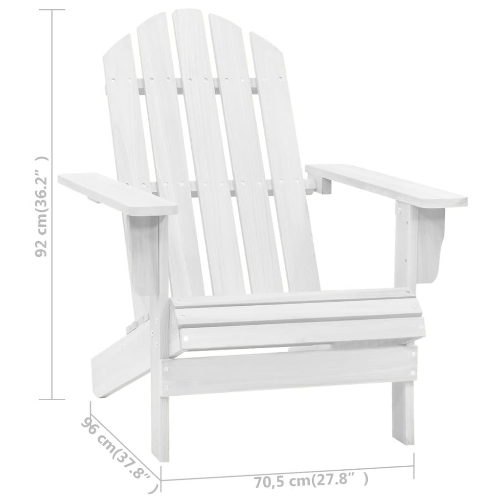 vidaXL Patio Chair Lawn Patio Adirondack Chair for Outdoor Porch Garden Wood-4