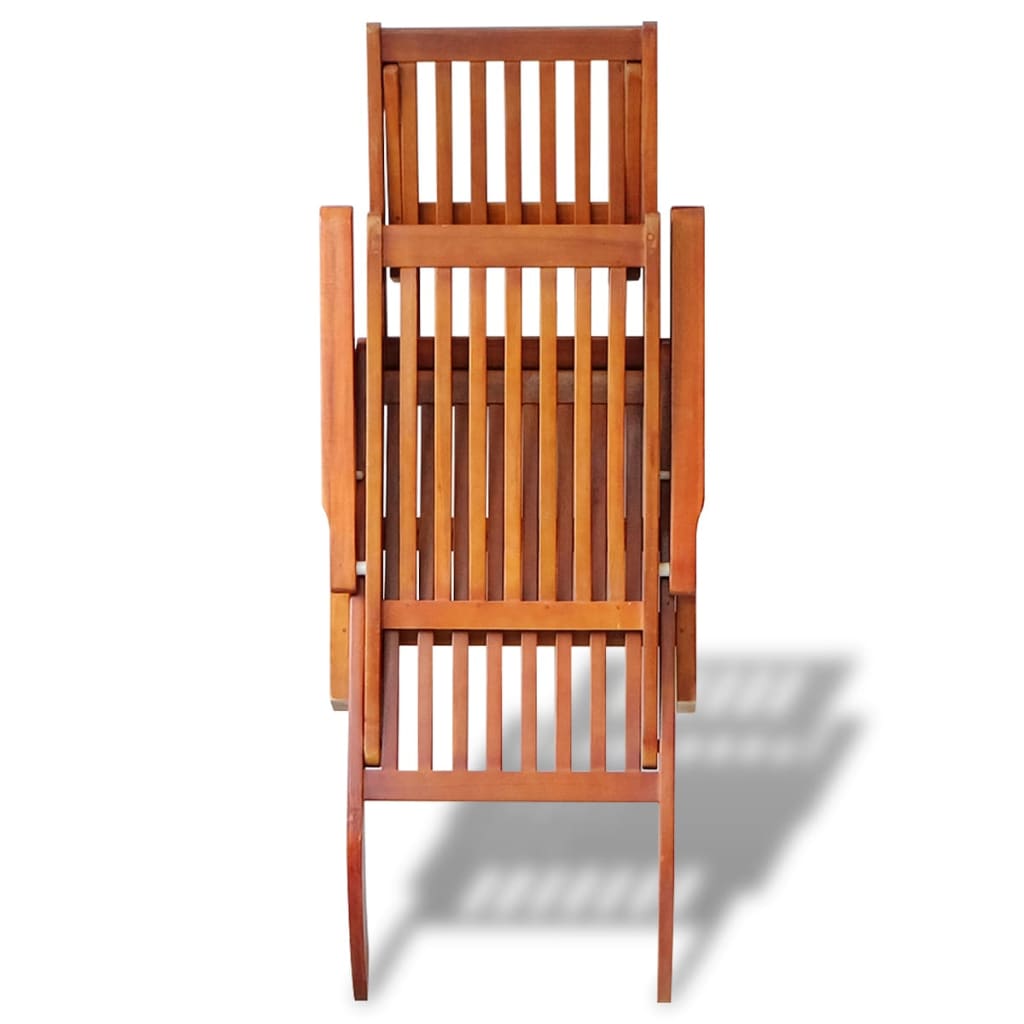 vidaXL Patio Deck Chair with Footrest Solid Acacia Wood-6