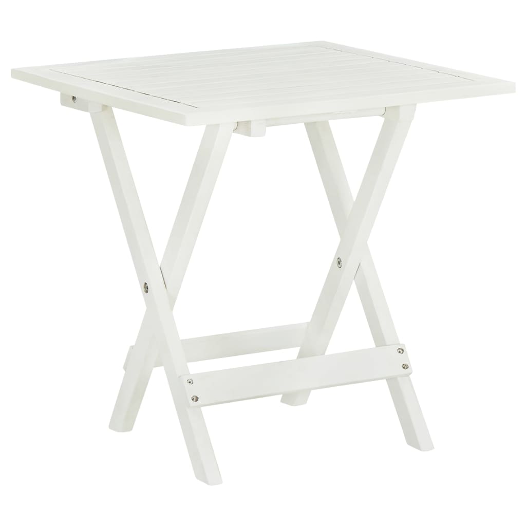 vidaXL Bistro Table Outdoor Side Table Folding Patio Table Solid Acacia Wood-8