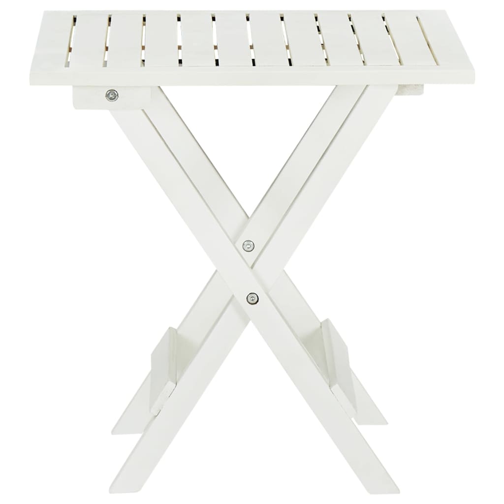 vidaXL Bistro Table Outdoor Side Table Folding Patio Table Solid Acacia Wood-10
