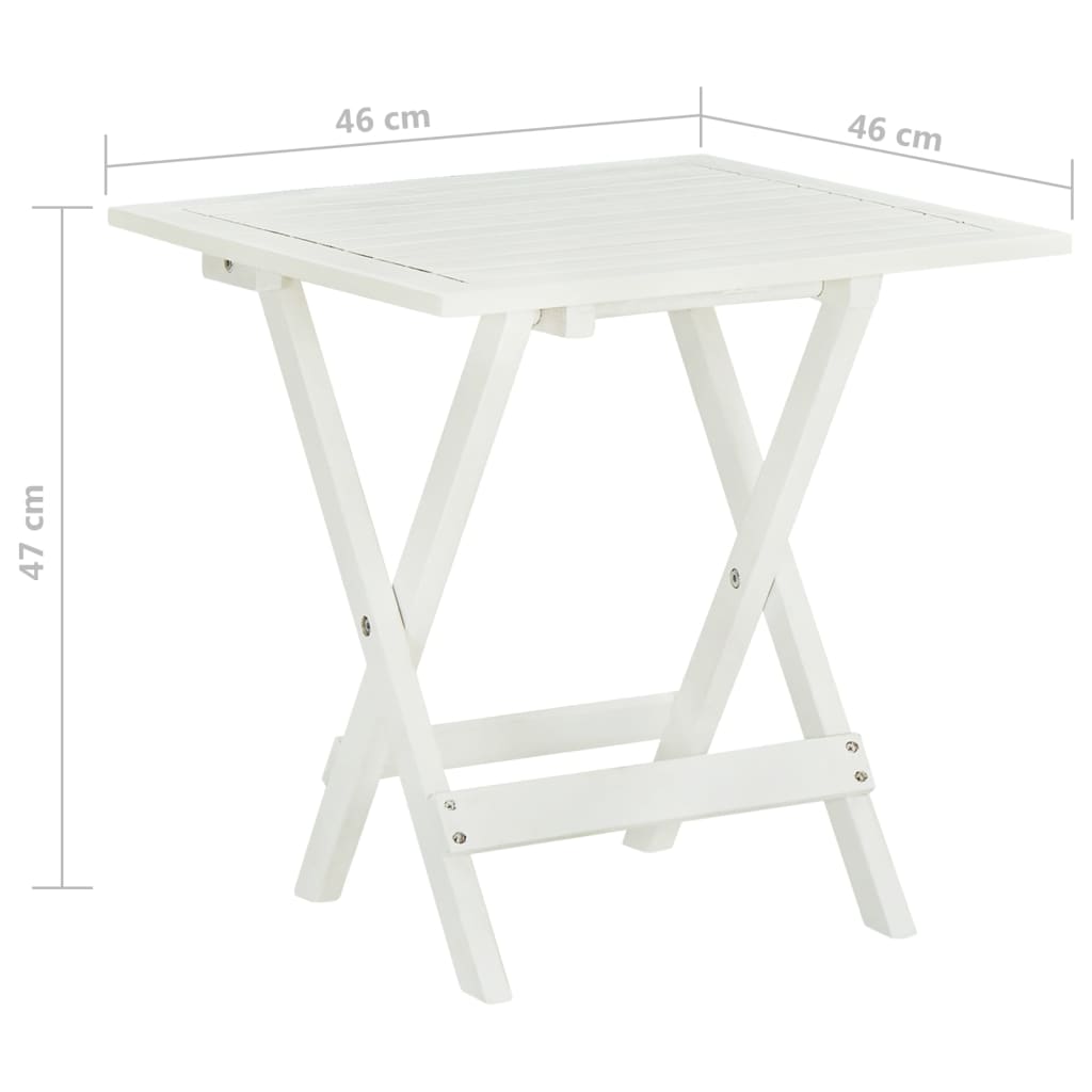 vidaXL Bistro Table Outdoor Side Table Folding Patio Table Solid Acacia Wood-15