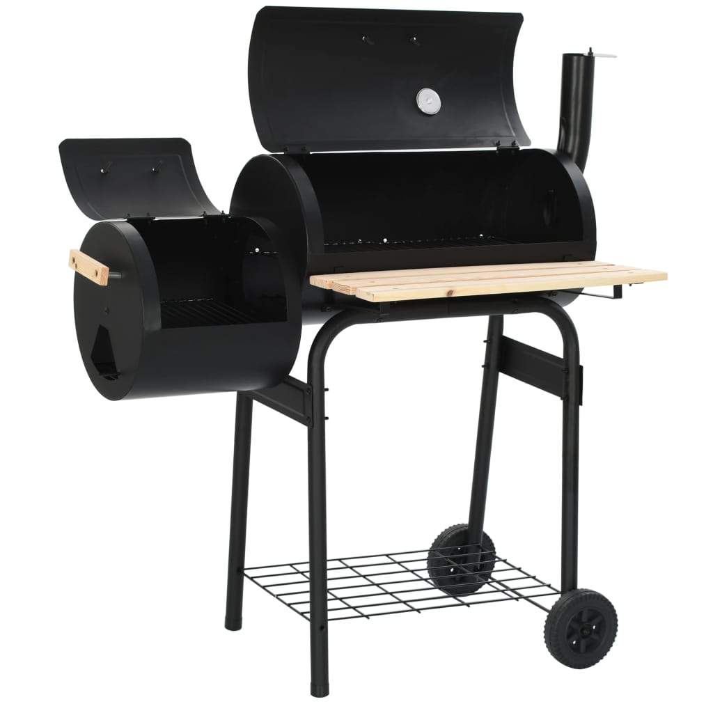 vidaXL Classic Charcoal BBQ Offset Smoker-5