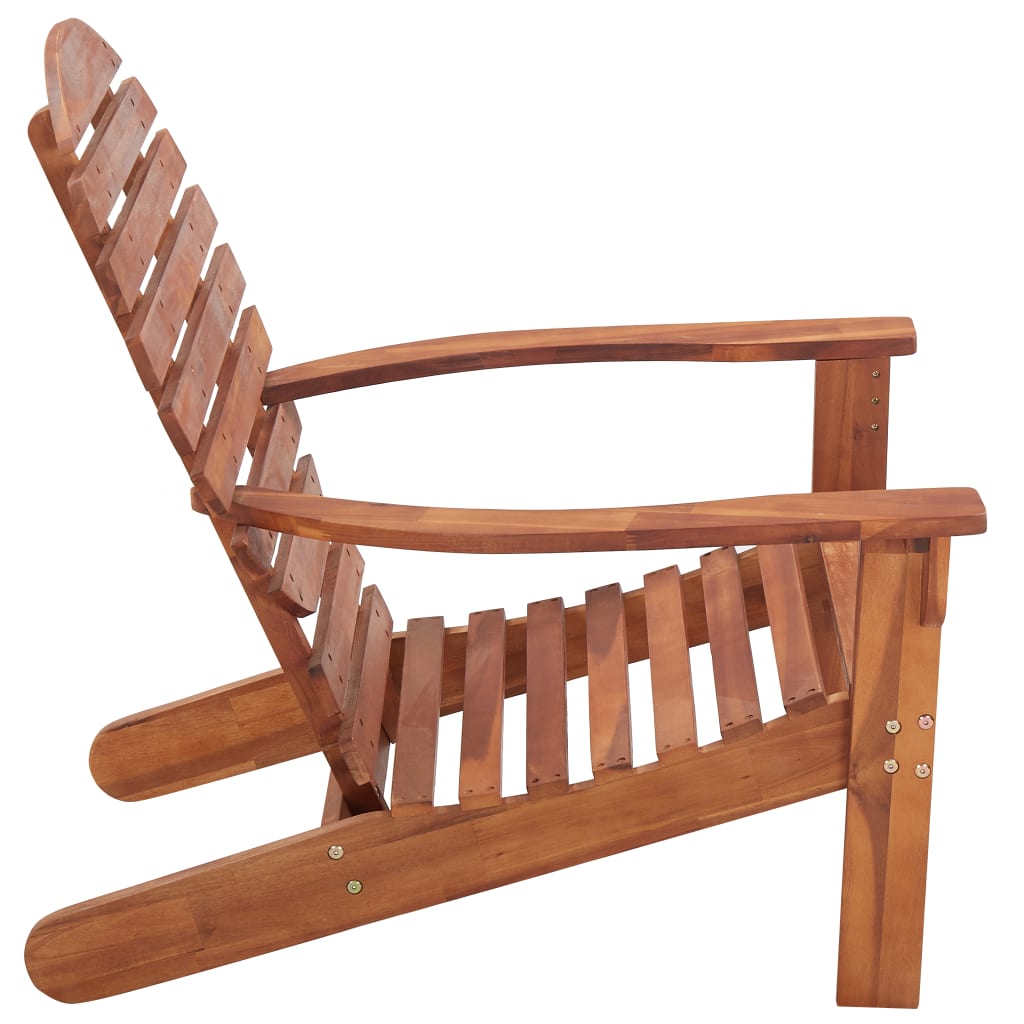 vidaXL Folding Adirondack Chair Lawn Chair for Outdoor Porch Solid Wood Acacia-2