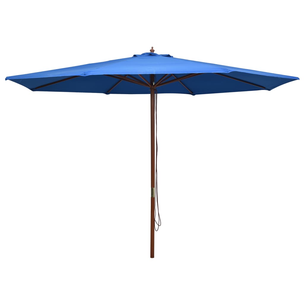 vidaXL Outdoor Umbrella Parasol Patio Sunshade Sun Shelter Bamboo and Wood-6