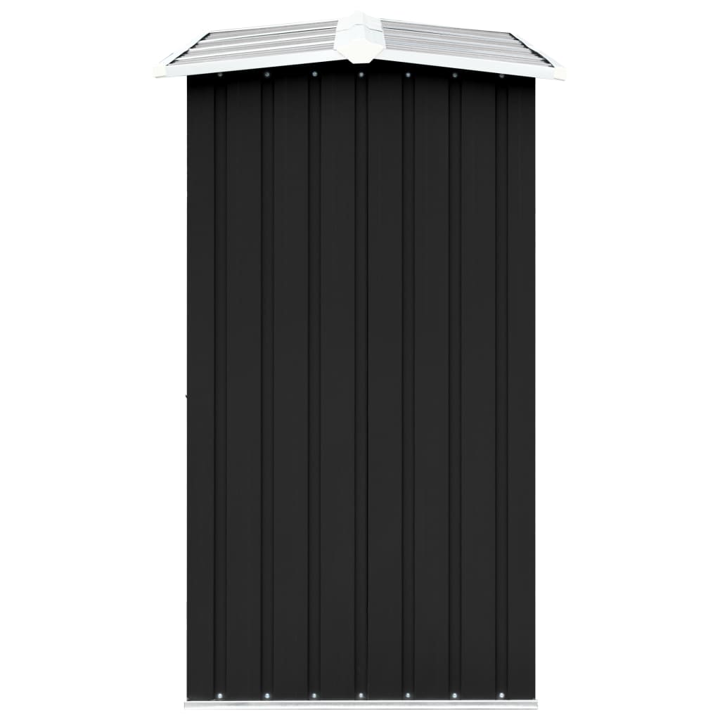 vidaXL Firewood Rack Log Storage Holder with Roof Galvanized Steel 129.9"-16