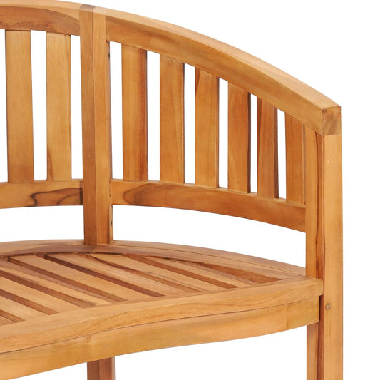 vidaXL Banana Chair Patio Dining Lounge Chair with Armrests Solid Wood Teak-0