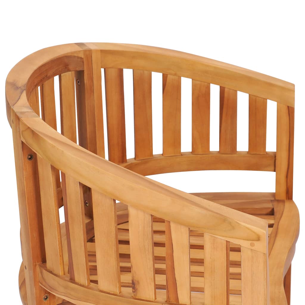 vidaXL Banana Chair Patio Dining Lounge Chair with Armrests Solid Wood Teak-6