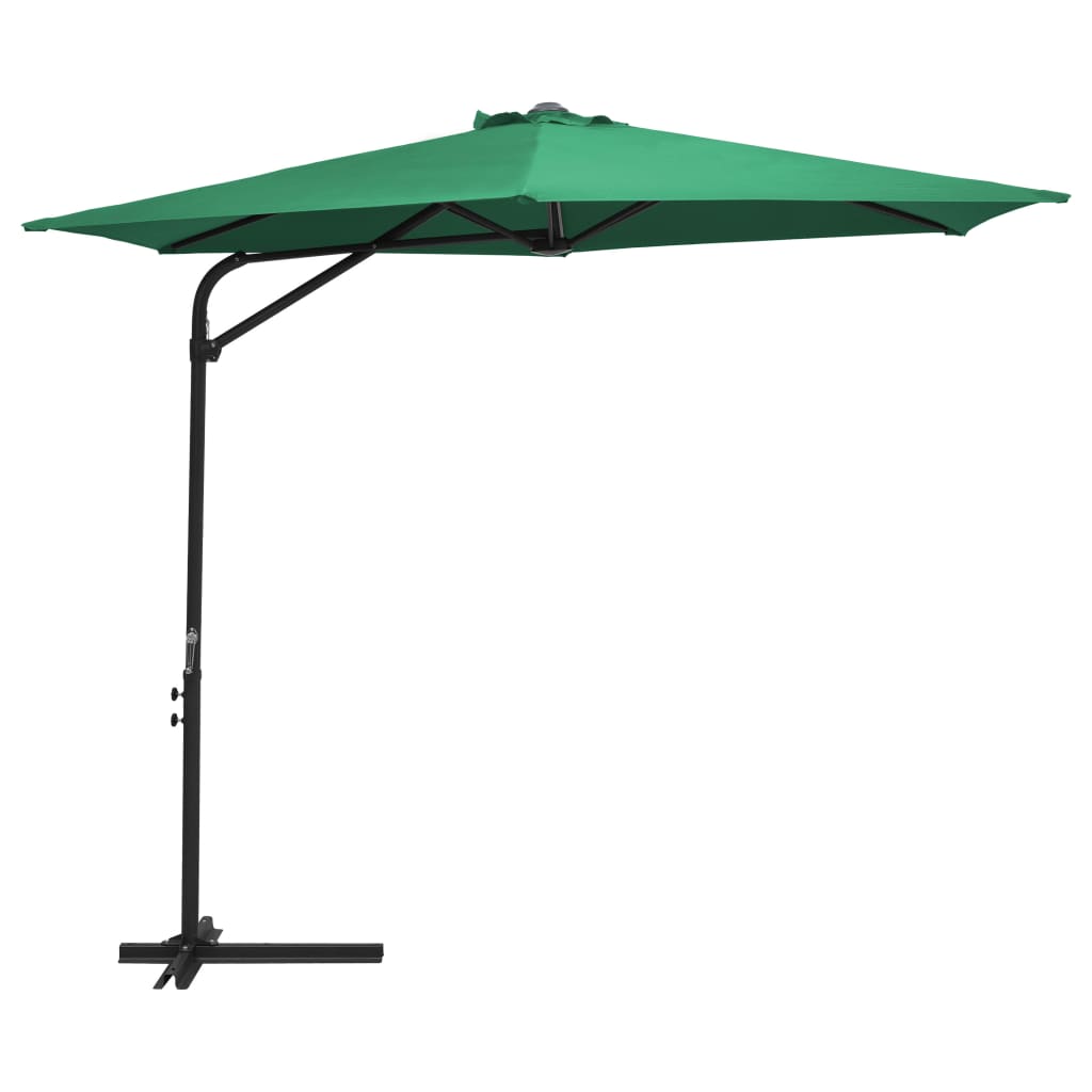 vidaXL Outdoor Umbrella Parasol with Cross Base Patio Sunshade Sun Shelter-1