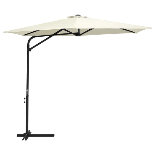 vidaXL Outdoor Umbrella Parasol with Cross Base Patio Sunshade Sun Shelter-0