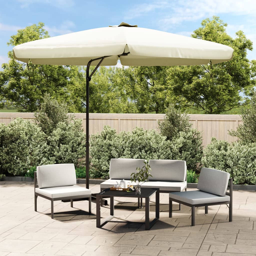 vidaXL Outdoor Umbrella Parasol with Cross Base Patio Sunshade Sun Shelter-6