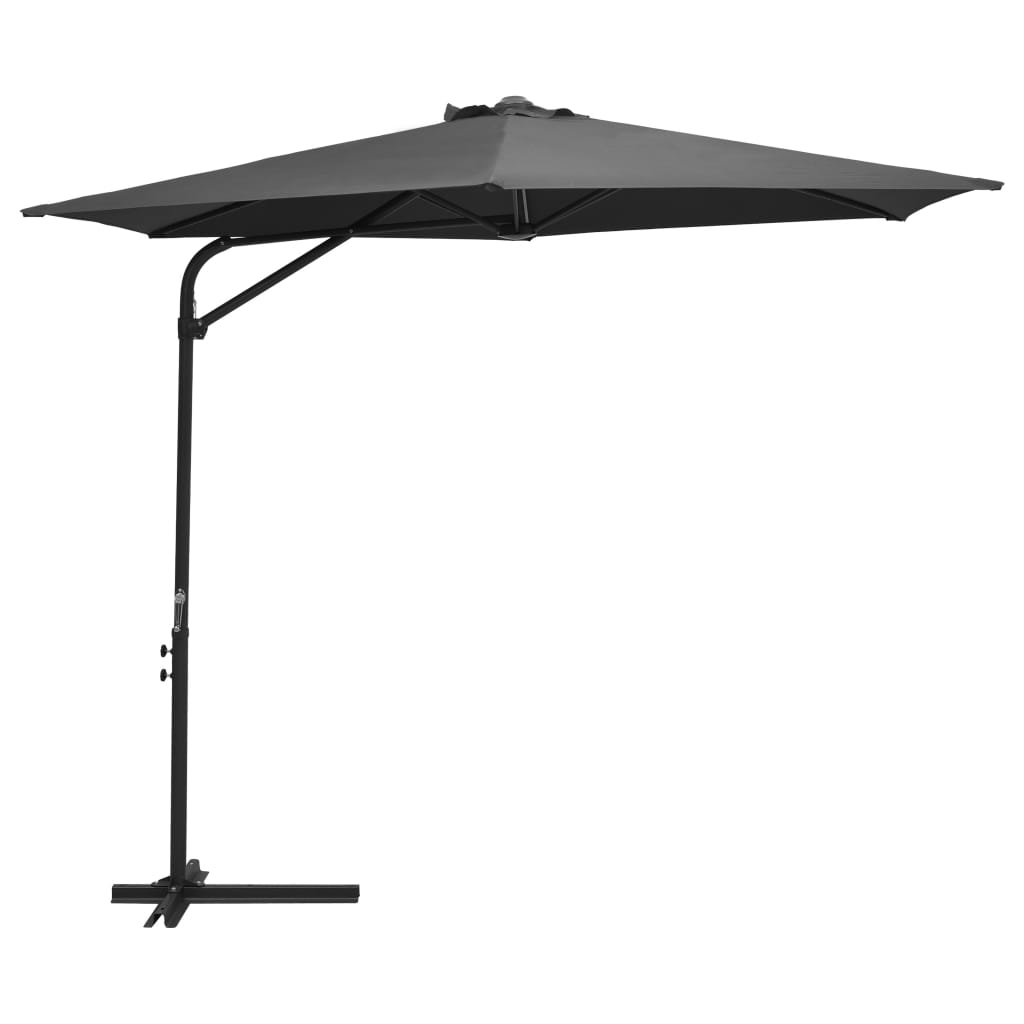 vidaXL Outdoor Umbrella Parasol with Cross Base Patio Sunshade Sun Shelter-2