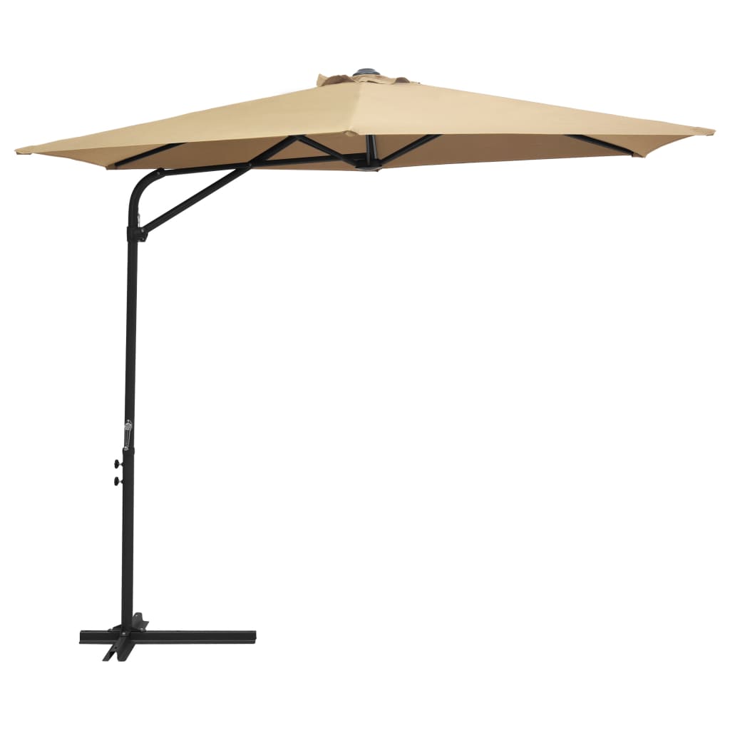 vidaXL Outdoor Umbrella Parasol with Cross Base Patio Sunshade Sun Shelter-3