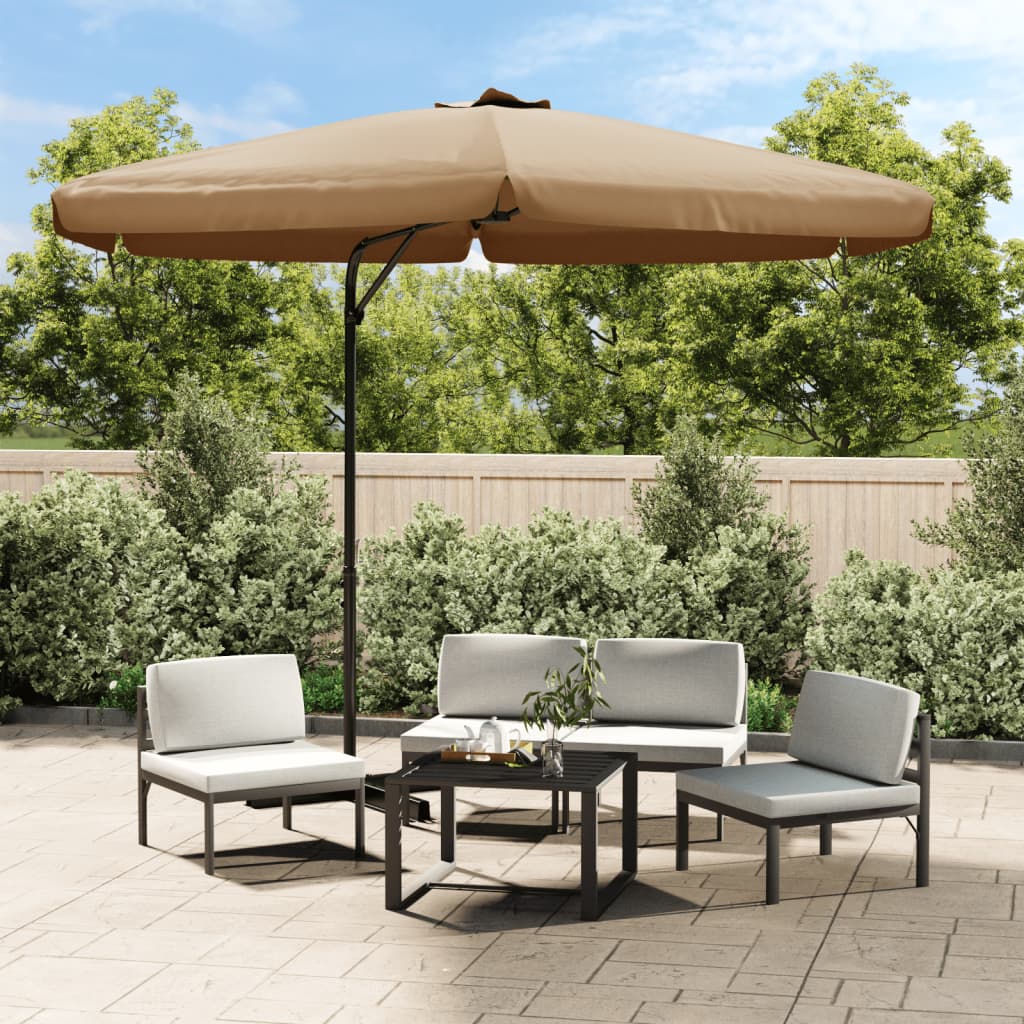 vidaXL Outdoor Umbrella Parasol with Cross Base Patio Sunshade Sun Shelter-7