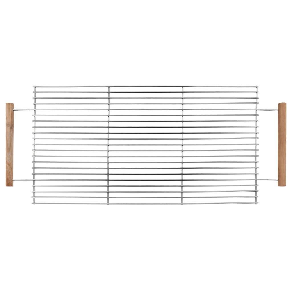 vidaXL XXL Trolley Charcoal BBQ Grill Stainless Steel with 2 Shelves-3