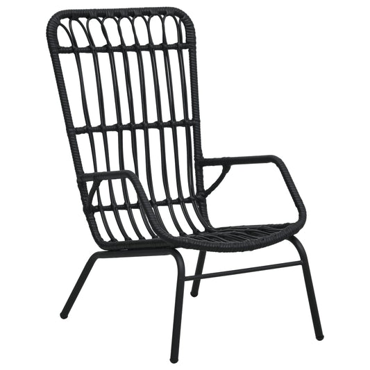 vidaXL Rattan Dining Chair Patio Rattan Wicker Chair with Armrest Poly Rattan-0