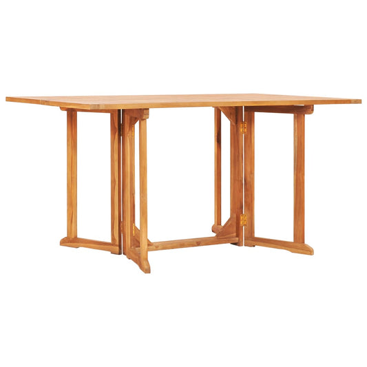 vidaXL Folding Butterfly Patio Table 59.1"x35.4"x29.5" Solid Teak Wood-0