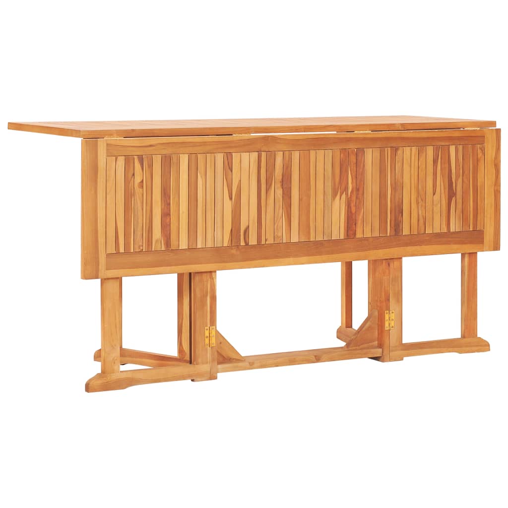 vidaXL Folding Butterfly Patio Table 59.1"x35.4"x29.5" Solid Teak Wood-3