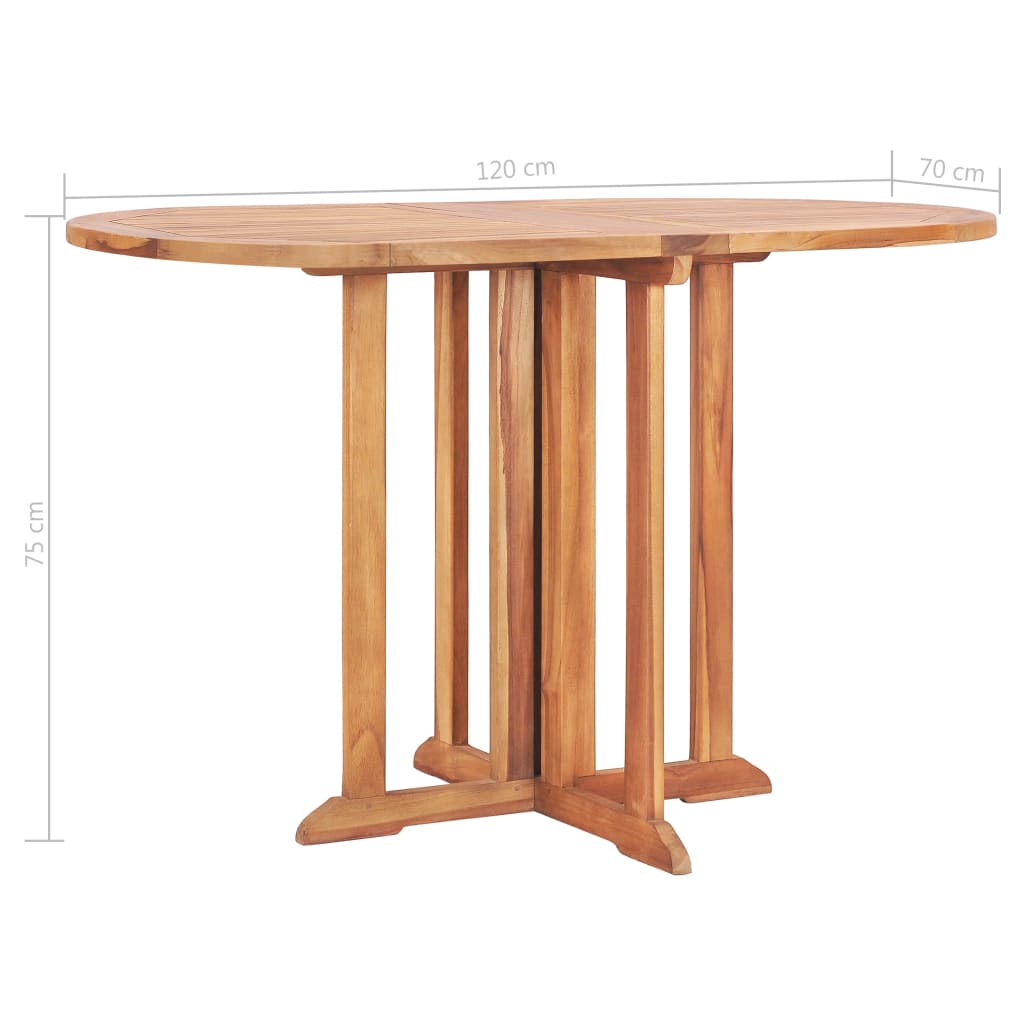 vidaXL Folding Butterfly Patio Table 59.1"x35.4"x29.5" Solid Teak Wood-15