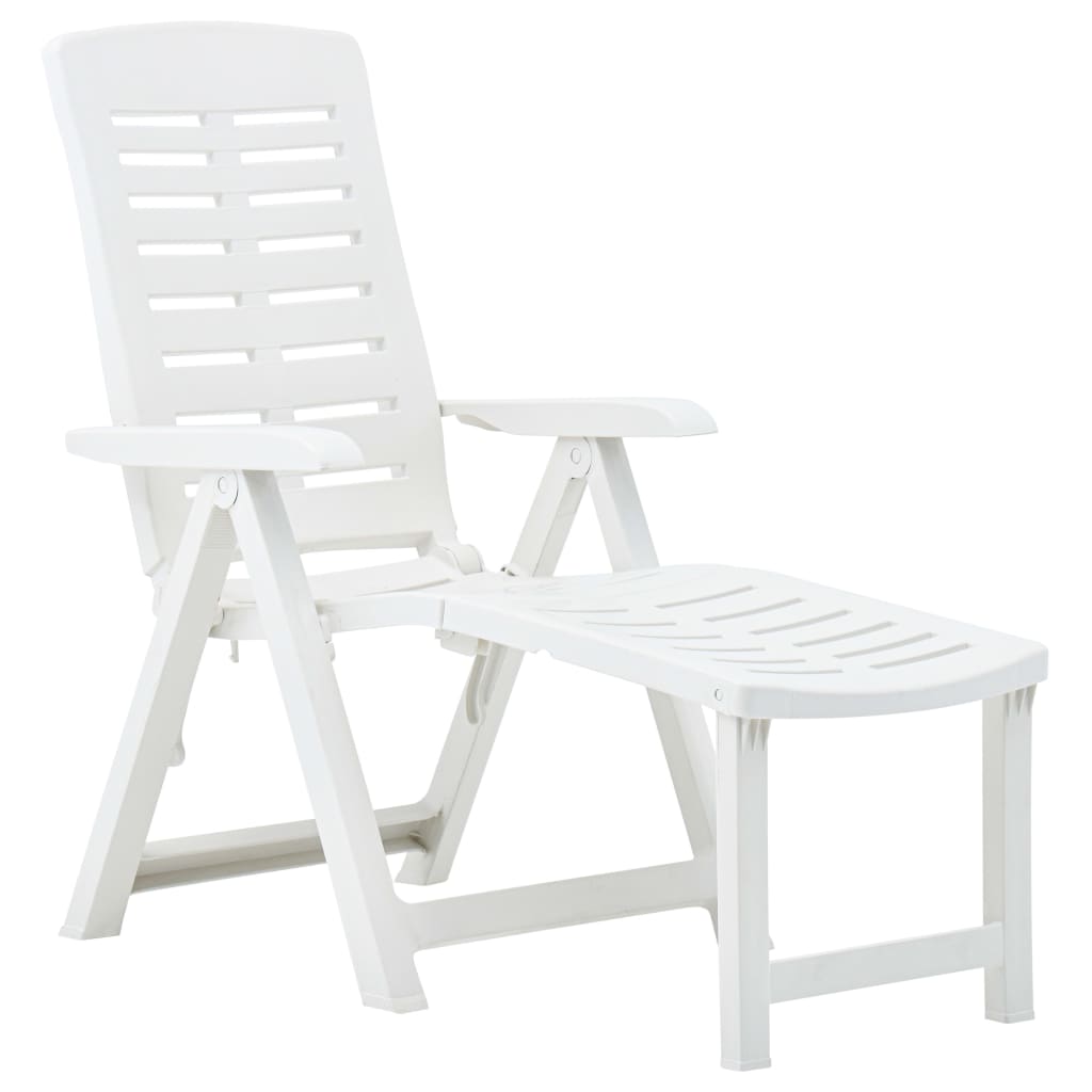vidaXL Deckchair Patio Lounge Chair Outdoor Folding Sunlounger Sunbed Plastic-6