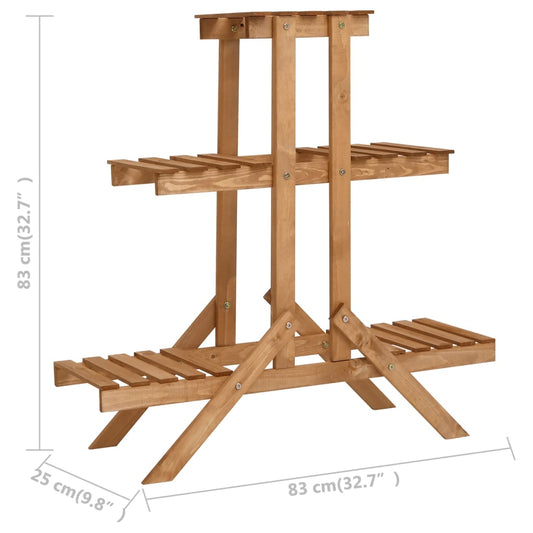 vidaXL Plant Rack Plant Stand Flower Pot Stand Indoor and Outdoor Solid Wood-0