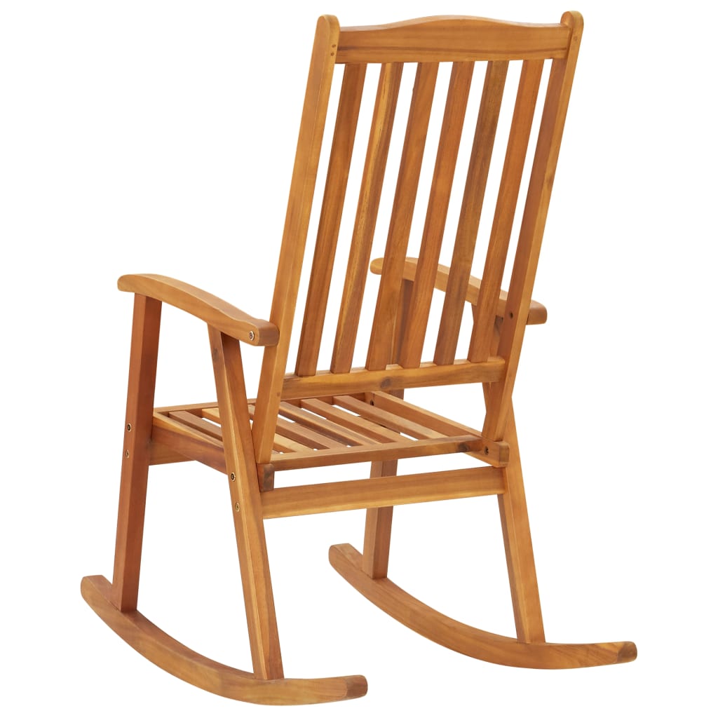 vidaXL Rocking Chair Solid Acacia Wood-6