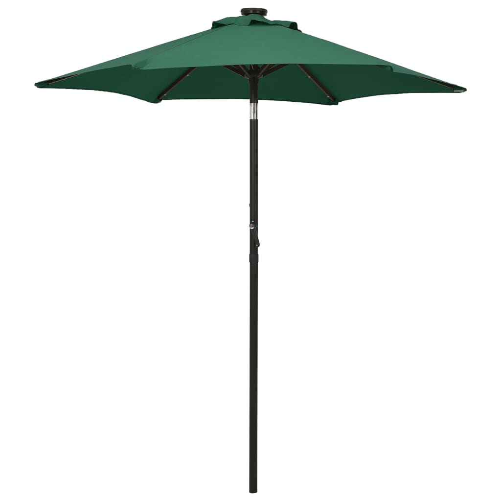vidaXL Outdoor Umbrella Parasol with Solar LEDs Tilting Patio Sunshade Shelter-19