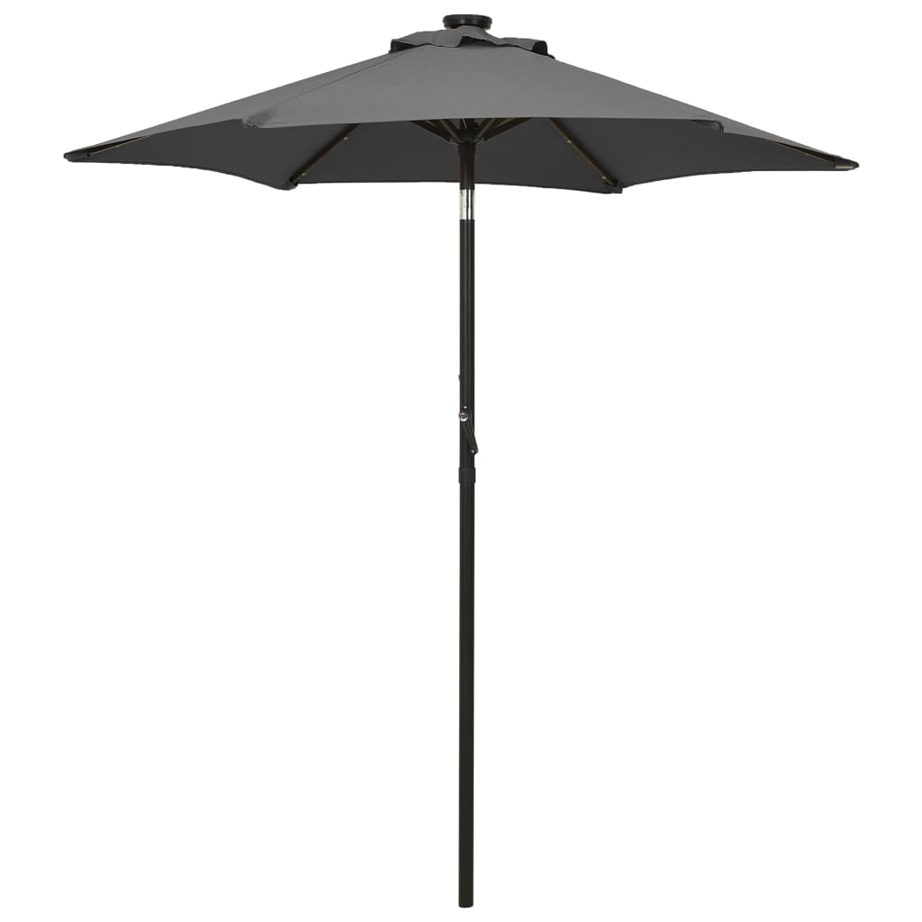 vidaXL Outdoor Umbrella Parasol with Solar LEDs Tilting Patio Sunshade Shelter-7