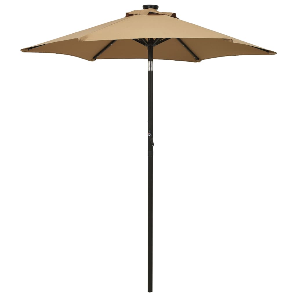 vidaXL Outdoor Umbrella Parasol with Solar LEDs Tilting Patio Sunshade Shelter-5