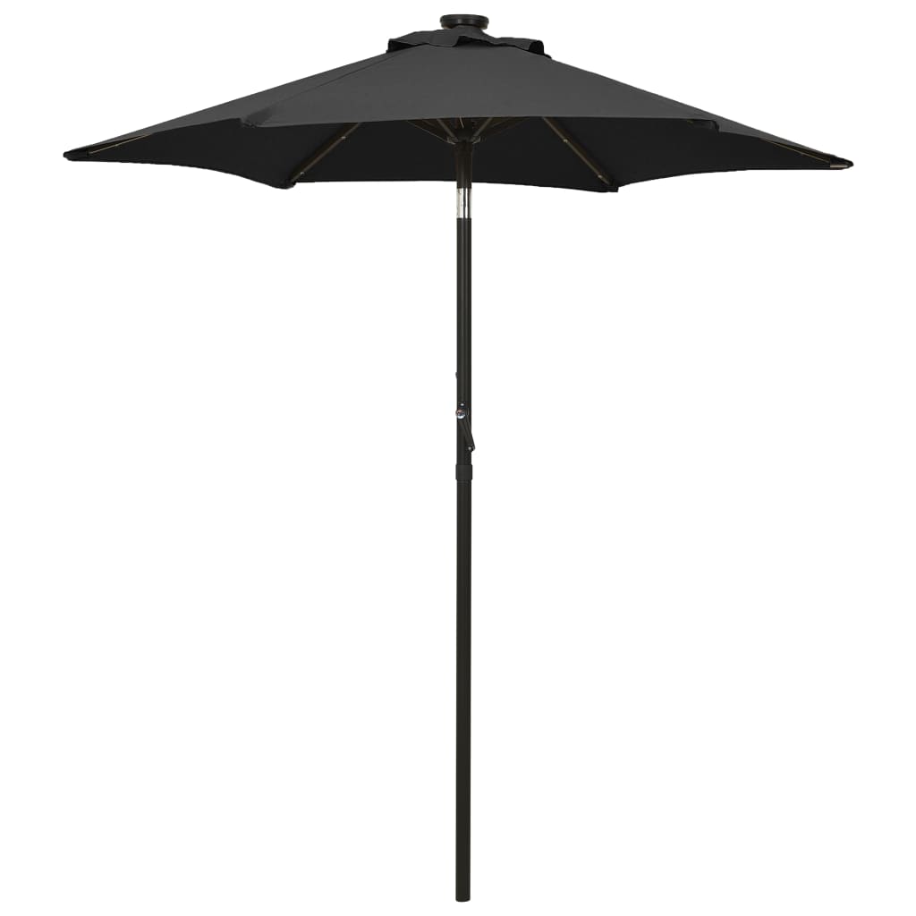 vidaXL Outdoor Umbrella Parasol with Solar LEDs Tilting Patio Sunshade Shelter-14