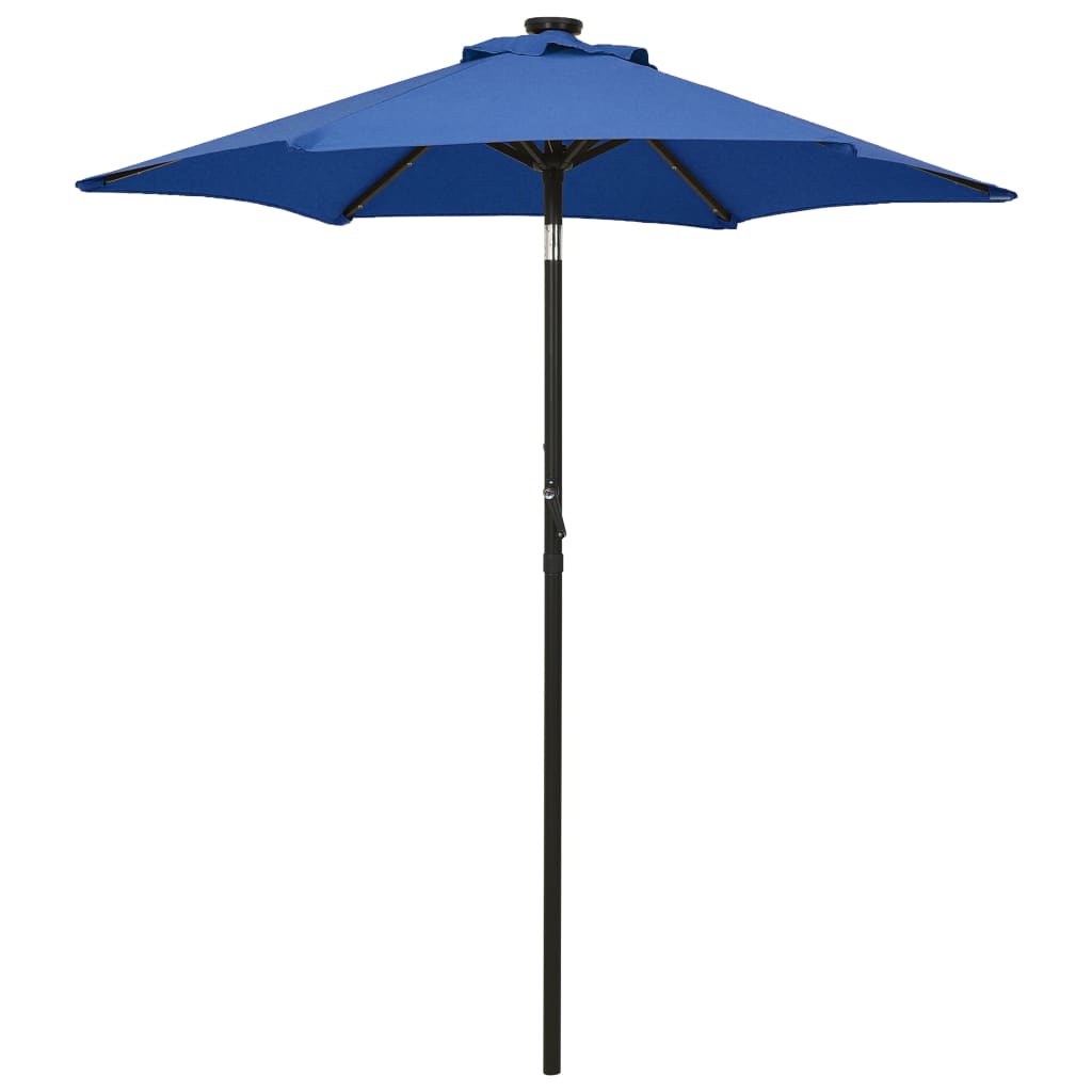 vidaXL Outdoor Umbrella Parasol with Solar LEDs Tilting Patio Sunshade Shelter-16