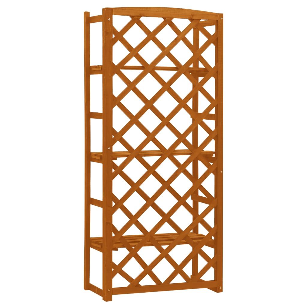 vidaXL Plant Rack Plant Stand with Trellis Flower Pot Stand Solid Firwood-6