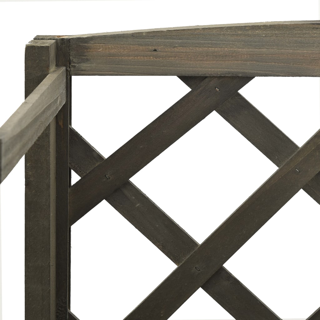 vidaXL Plant Rack Plant Stand with Trellis Flower Pot Stand Solid Firwood-9