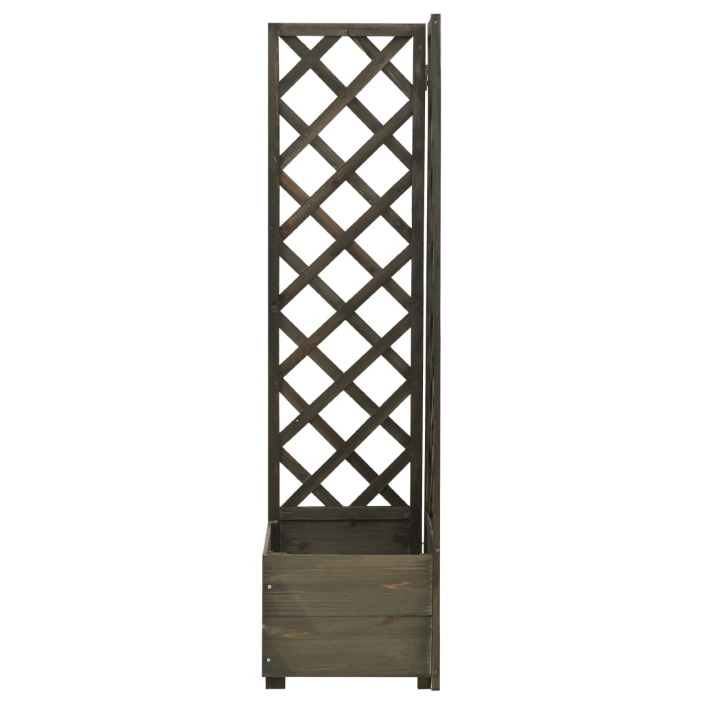 vidaXL Planter Flower Box Trellis Raised Bed Outdoor Planter Solid Firwood-5